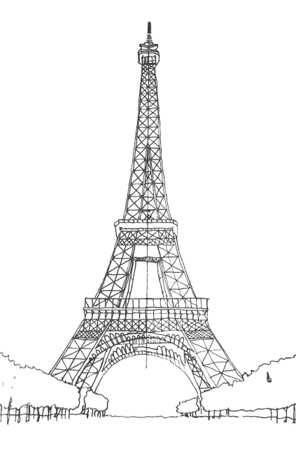 Eiffel Tower silhouette