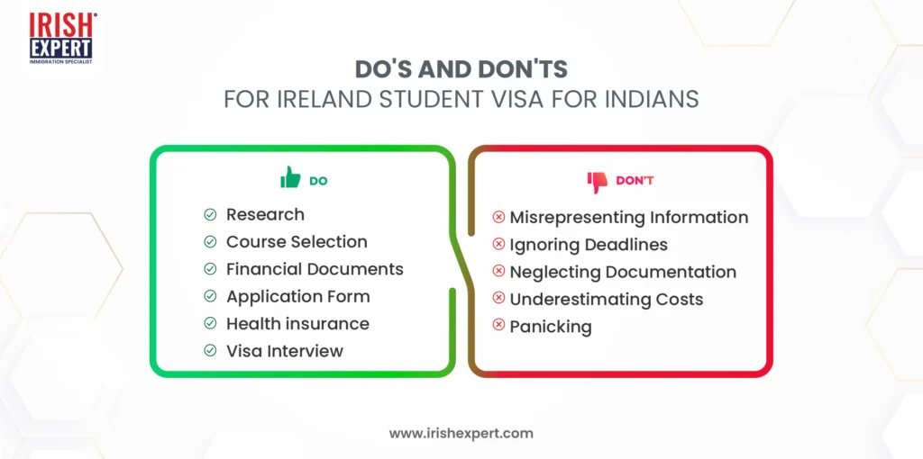 Do's and Dont's for Ireland Student Visa | Irish Expert